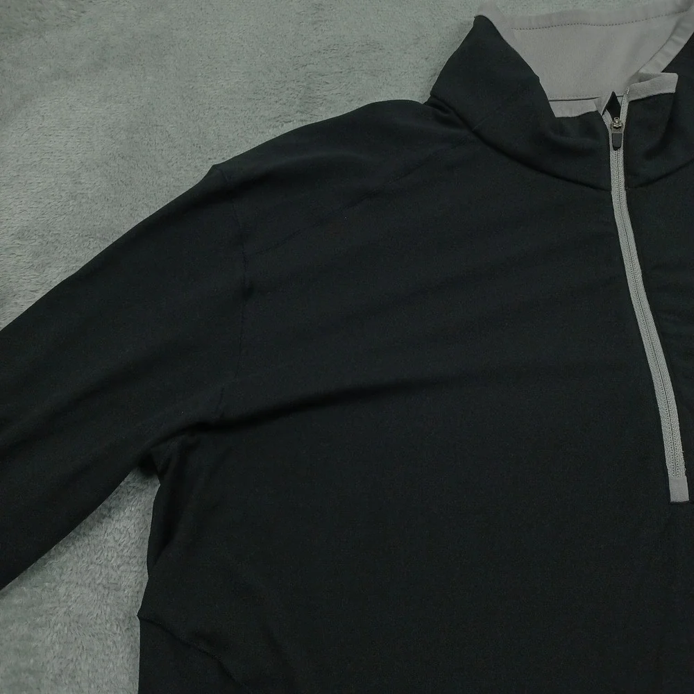 Eddie Bauer Sweater‎ Mens Large Black 1/4 Zip First Ascent Pullover Outdoor